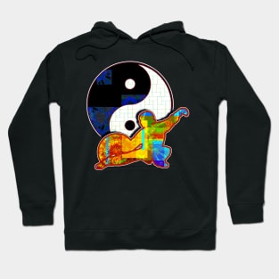 Tai Chi Fan Posture With Ying Yang Symbol Hoodie